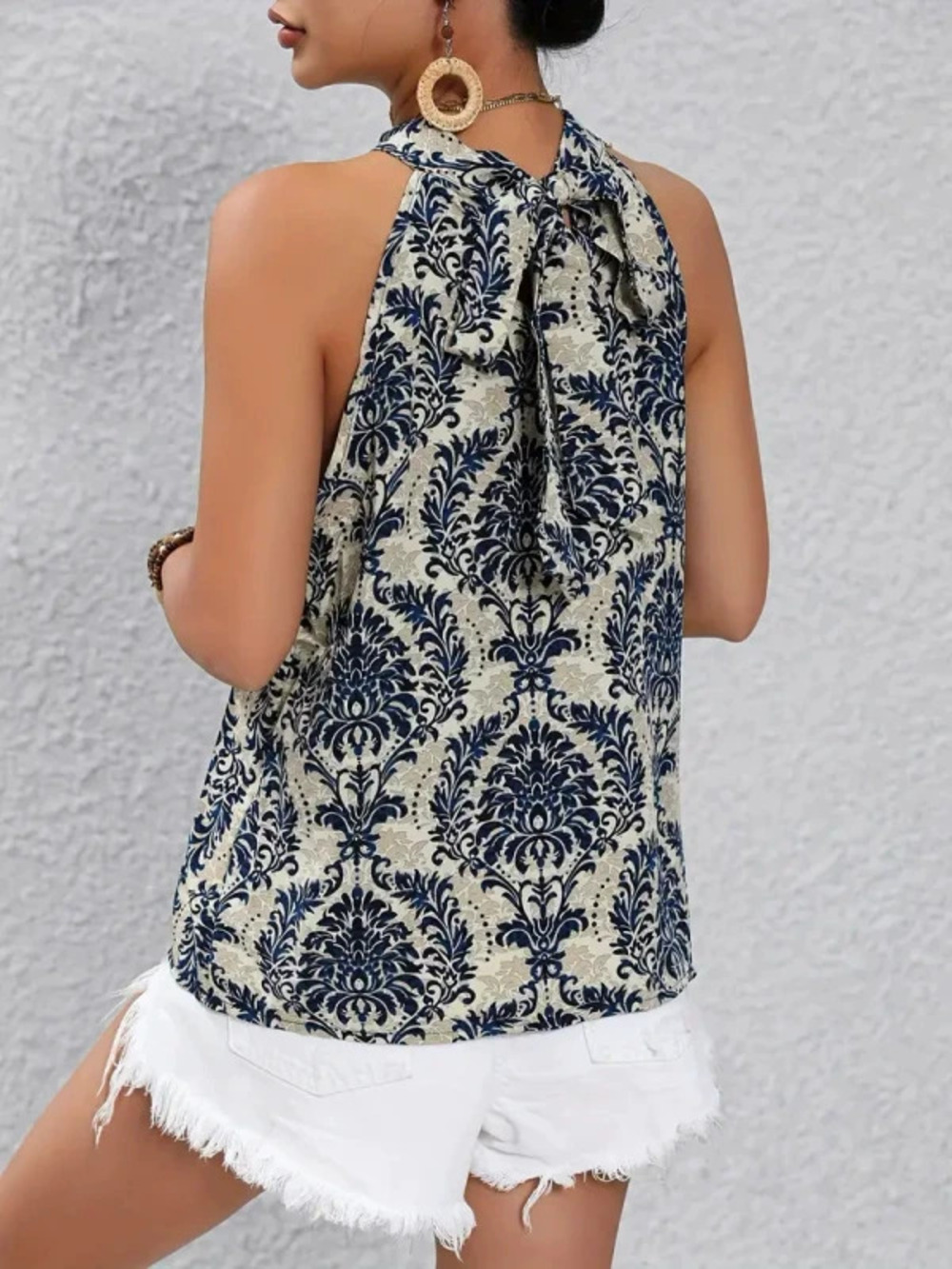 ZARA Commuter Short Sleeve Halter Neck Top